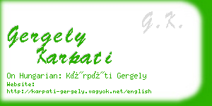 gergely karpati business card